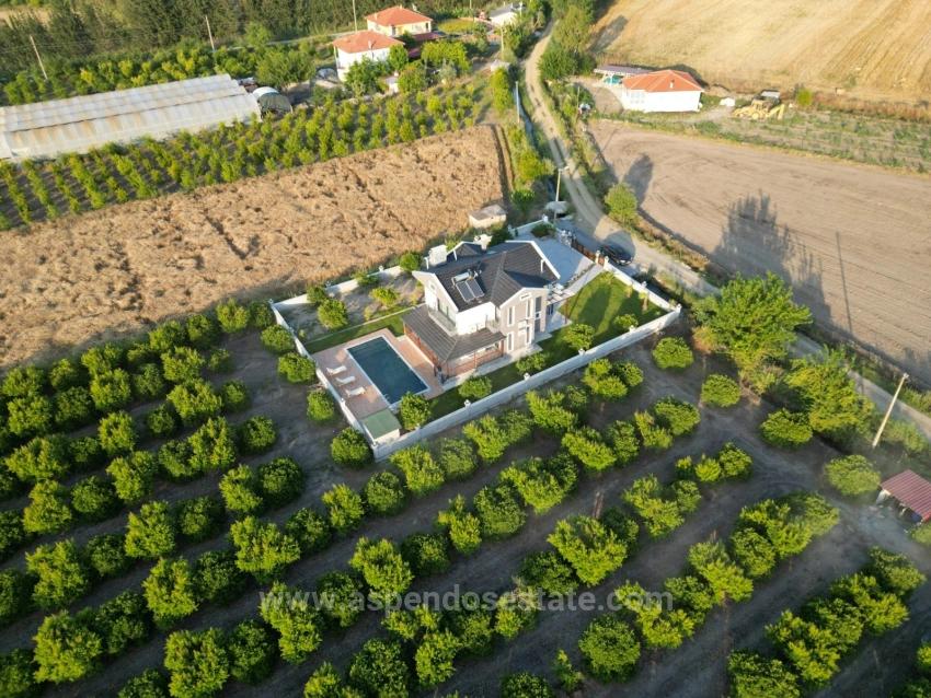 Eskiköy'de 14.136 M2 Tarla İçerisinde 4+1 Satılık Villa