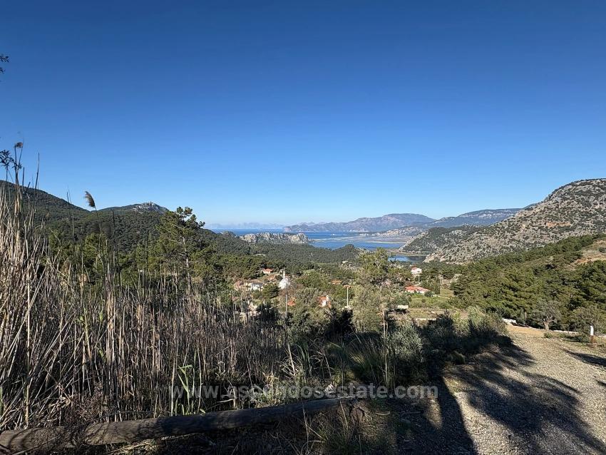 Gökbel'de Köy Yerleşik Alanı İçerisinde Deniz Manzaralı 1000M2 Satılık Arazi